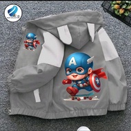 Boys' Waterproof Jacket with Captain America Chybi Image