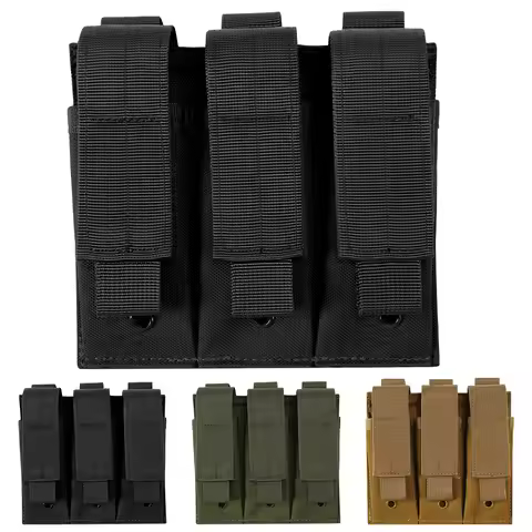 9mm Magazine Pouch Single Double Mag Bag Outdoor Molle Open-Top Magazine Pouch for M1911 92F Torch B
