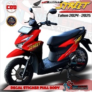Full Body Decal Sticker HONDA Beat Street 2024 - 2025 2 Color Motif NS1502 Design Can Be Customized 