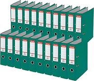 Esselte Rainbow 17927 20 x Lever Arch Files Green 75 mm Spine A4 Cardboard