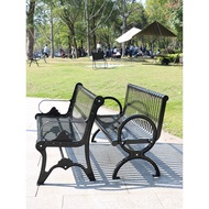 Kerusi Panjang Berganda Taman Besi Tuang Besi Bangku Kerusi Taman Luar Komuniti Halaman Halaman Keru