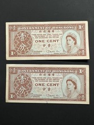 超級極度新Government Of HongKong One Cent Dollar 壹分 香港政府 貨幣 錢幣壹分1分一分一分 女皇女皇頭頭像HONG KONG 1 CENT 1971-1981 