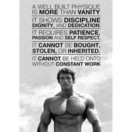 Arnold Schwarzenegger Poster Motivation Gym Retro Work SILK POSTER