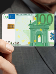 1pc European Travel Memorial Credit Card Decoration Sticker, Paper Currency Style PVC Card Creative