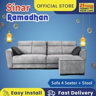 KLSB SOFA L SHAPE / SOFA PANJANG / SOFA MEWAH / SOFA FABRIK / SOFA KAIN / SOFA CORNER