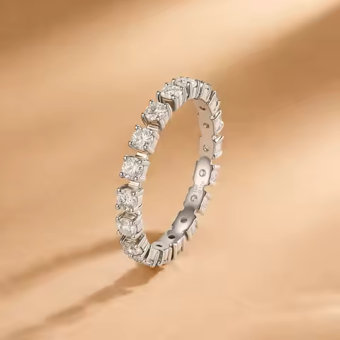 Custom Lab Grown Diamond VVS Clarity 1ct Gold 9K 14K D Color Anniversary Engagement Promise Wedding 