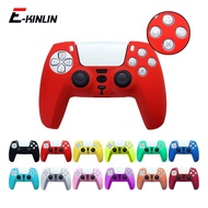 Silicone Case Controller Skin Gamepad Joystick Solid Color Protection Cover Plastic Housing Shell For Sony Playstation 5 PS5