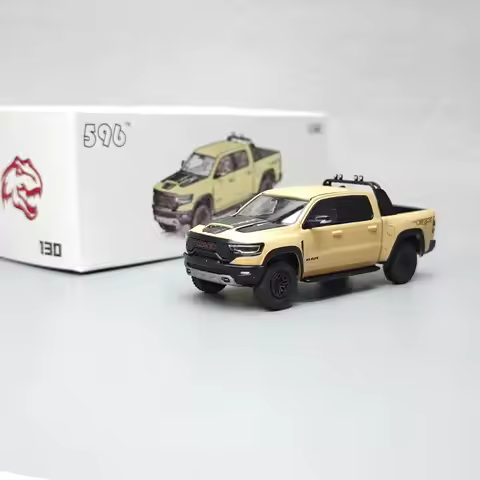 596 1:64 Dodge Ram 1500 TRX T-Rex Desert Yellow 596-130 Diecast Alloy Car Model Collectible Gift