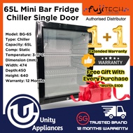 65L Mini Bar Fridge Single Door With Lock FujiTECH