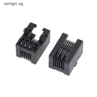 LL 10PCS RJ11 Telephone Socket Curved Pin 95001 4P4C 6P6C 6P4C Female Jack Pcb Connector Telephone S