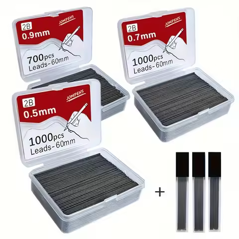 Mechanical Pencil Lead 0.5 0.7 0.9mm 2B 60mm Art Drawing Automatic Pencil Replaceable Refills with 2
