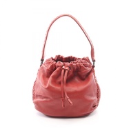 [二手] Bottega BOTTEGA VENETA手提包，編織抽繩水桶包，RED皮革，女士。