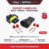 Socket H11 Male Female Waterproof Car Light Connector H11 H8 H9 Heat Resistant Wiring Harness Relay