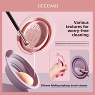 GECOMO Silicone Foldable Dishwashing Makeup Brush Cleaner Puff Beauty Egg Cleaning Tool Soft Does No