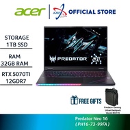 ACER PREDATOR HELIOS 16 AI PH16-73-99FA 16" OLED GAMING LAPTOP ( CU9-275HX 32GD5 1TBSSD / RTX5070TI 