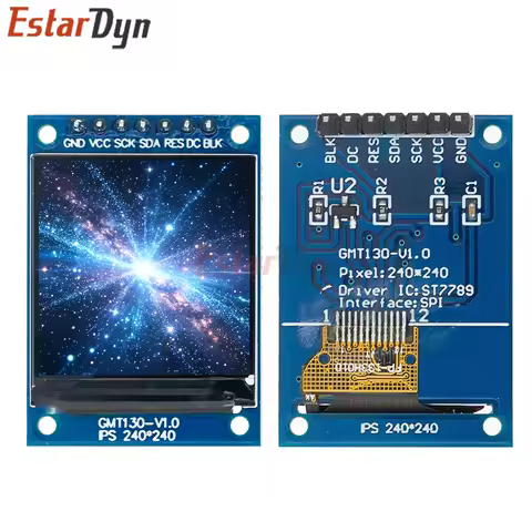 Estardyn 1.3 Inch IPS LCD Display Module 240x240 65K HD 7P SPI ST7735 3.3V TFT Screen For Arduino Ra