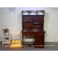 Bàn Học Sinh Có Kệ 1m/1m2 - Bàn Làm Việc Văn Phòng Bằng Gỗ Cao Cấp - BH 1 năm