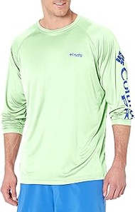 Men's Terminal Tackle Long Sleeve Shirt, Key West, Vivid Blue Logo, 5XT