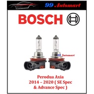 2 PC Bosch Perodua Axia (SE & Advance Spec) Headlamp HeadLight H11 Light Bulb  2014 2015 2016 2017 2