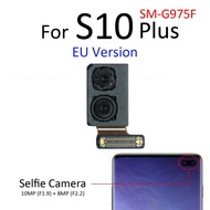 กล้องหลักมองหลังด้านหลังสำหรับ Samsung Galaxy S10 Plus Lite 5G 4G ส่วนสายเคเบิลที่หักงอได้กล้องเซลฟี่ด้านหน้า S10e
