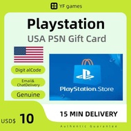 US-PlayStation Gift card Store PSN Gift Card (USD) $10 E-Voucher Evoucher【24/7 Email&Chat Delivery】D