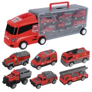 deveodo 1 Set Truck Container Toy Miniature Fire-Truck Engineering Truck Police-Car Diecast Alloy Ve