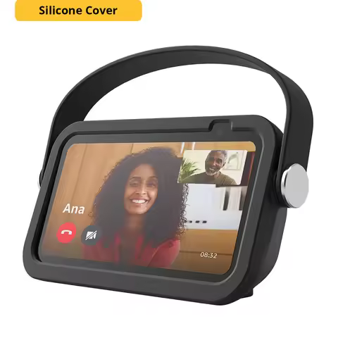 Protective Silicone Case for Echo Show 5 (3rd Generation) Dustproof Shockproof Anti-scratch Hand Str