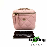 △ Chanel 香奈兒 Mini Pink Caviar Skin Gold-tone Metal Chain Vanity Case 迷你粉紅色粒紋小牛皮金色金屬鏈條化妝箱 AP1340 - 247006438