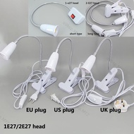 E27 light bulb Lamp AC power supply base Flexible holder EU US uk Plug socket desk Clip  MY9B2