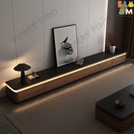 Solid Wood TV Console Cabinet Rock Board TV Console With Ambient Light TV Cabinet Long Strip Platfor