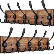 (BYIT) 2 Pack Coat Rack Wall Mount 16.8" Rustic Hat Rack Coat Wall Mount Farmhouse Wall Hooks for Ha