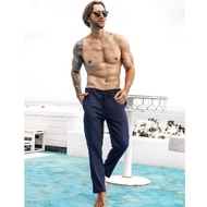 REMEDY Men's Navy Linen Trousers - Durban Linen Pants