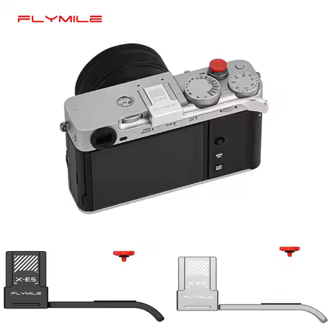 Flymile X-E5 Thumb Grip Aluminum Alloy Metal Thumb Up Grip for FUJIFILM X-E5 Camera with Hot Shoe Th