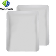 Original 100pcs 15x15cm Matte White Flat Bottom Mylar Bags Eco-friendly Open Top Smell Proof Aluminu