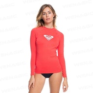ชุดว่ายน้ำสำหรับชุดว่ายน้ำสตรีสำหรับผู้หญิง Terno Beach ROXY ชุดว่ายน้ำดำน้ำเสื้อเชิ้ตลายเซิร์ฟยามผื่นผู้หญิงเสื้อคอกลมแขนยาวรัดรูปเสื้อยืดเสื้อยืดสกินสน็อกเกอร์การป้องกันว่ายน้ำ RashGuard ฟิตเนส