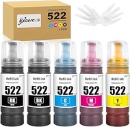 EXCERCUS T522 522 Ink Refill Bottles Compatible for Ecotank ET-2760 ET-4760 ET-2750 ET-2720 ET-3760
