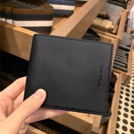 PRIA Coach Men High Quality Leather Short Wallet Waterproof Coin Purse 74771