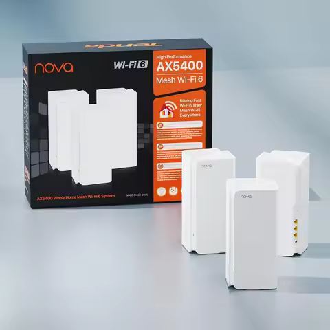 Tenda AX5400 Wi-Fi 6 Mesh System MX15 Pro Dual-Band Wireless Router Signal Range Extender 7200sq/670