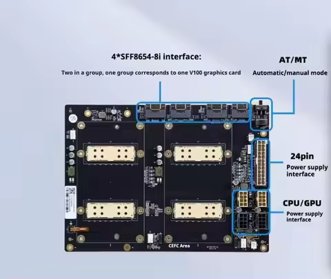V100 Sxm2 Graphics Card 300g Integrated Nvlink Lite Dual Card Sxm2 Adapter Board Plx8749