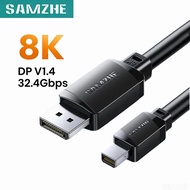 SAMZHE Mini DP to DP 1.4 Cable 8K 60Hz 4K 240Hz Bidirectional Transfer Thunderbolt Cable for Laptop 