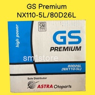 [✅Original] Aki Basah Nx110-5L/80D26L Gs Premium Astra Ori Asli