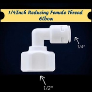 Water Filter Fitting Connector Tube O.D Female Thread 1/2Inch TO 1/4Inch or 3/8Inch Elbow