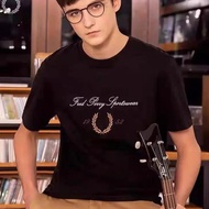 【100% Original】freed perry T shirt Comfortable casual men's T-shirt crew neck embroidered baju T-shi