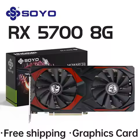 SOYO AMD Radeon RX5700 8GB Gaming Graphics Card GDDR6 Memory 256Bit PCIEx16 4.0 for Desktop Computer