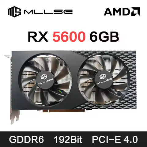 MLLSE Radeon RX5600 6GB Graphic Card GDDR6 6GB Gaming Computer GPU AMD RX5600 6GB Game Desktop Compu