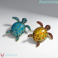 ANEMONE Turtle Brooches, Classic Jewelry Animal Rhinestone Brooch, Gift Creativity Cute Safety Torto