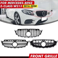 กระจังหน้ารถสไตล์เพชร/GTR กระจังด้านบนรถสำหรับ Mercedes สำหรับ Benz W213 E200 E300 E400 E43ตะแกรงแข่