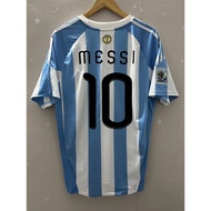 2010 Argentina Top Quality Home Retro Soccer Jersey Custom T-shirt Football Jersey MESSI