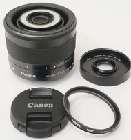 Canon EF-M MACRO 28mm f/3.5 IS STM (內置 LED 補光燈微距鏡頭) - 98% New，送 HOYA HMC UV 保護濾鏡