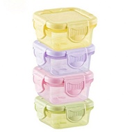 1-6-Pack Mini Food Storage Containers Set,, Kitchen Lunch Box Fridge Sealed Container, Rectangular P